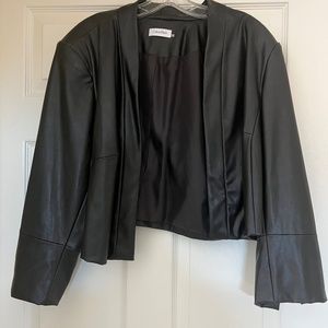 Calvin Klein Women's Size X Short "Faux" Leather Jacket
